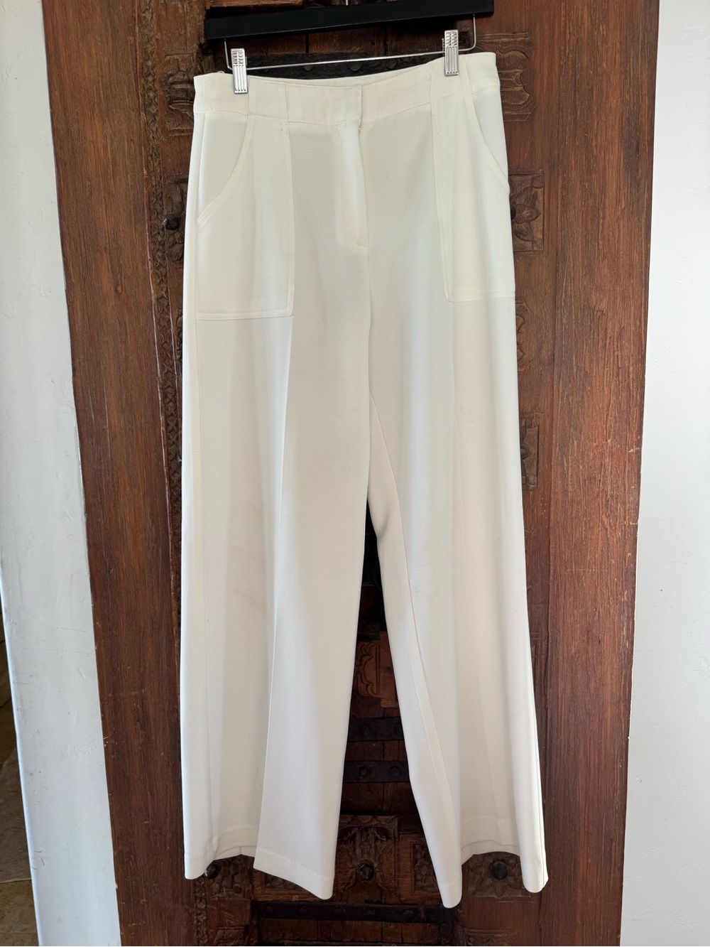 Lucy Paris Women's Cream Wide-Leg Pants